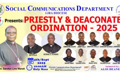 Lira Diocese to Ordain 2 Priests and 10 Deacons on September 4