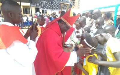210 Young Christians Confirmed In Dokolo Catholic Parish During Bishop Wanok’s Pastoral Visit